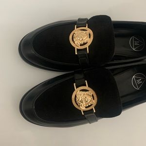 Missguided faux leather and suede loafers